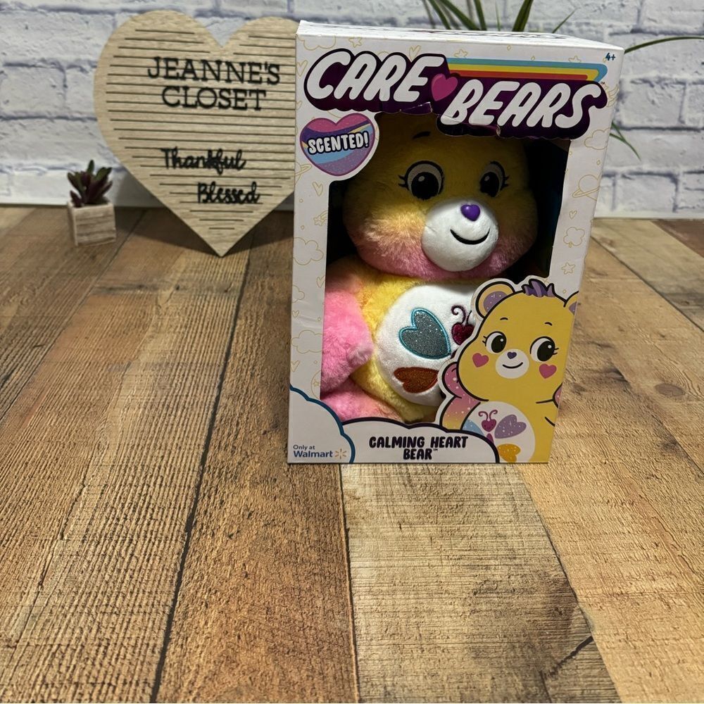 New Release 2023 CARE BEARS 14" Plush CALMING HEART BEAR Exclusive